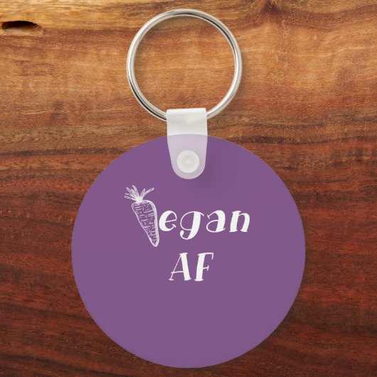 Funny vegan AF-ontwerp Sleutelhanger (Voorkant)
