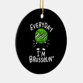 Funny Vegan Brussels Sprouts Keramisch Ornament (Rechts)