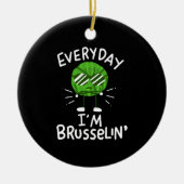 Funny Vegan Brussels Sprouts Keramisch Ornament (Voorkant)