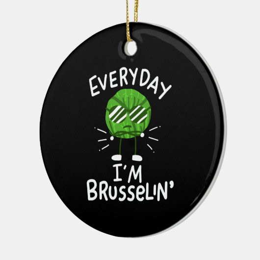 Funny Vegan Brussels Sprouts Keramisch Ornament (Links)