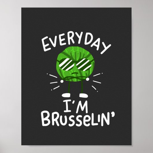 Funny Vegan Brussels Sprouts Poster (Voorkant)