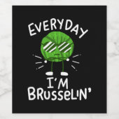 Funny Vegan Brussels Sprouts Wijn Etiket (Enkel label)