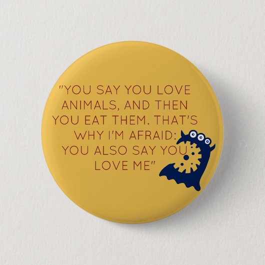 Funny Vegan Button (Voorkant)