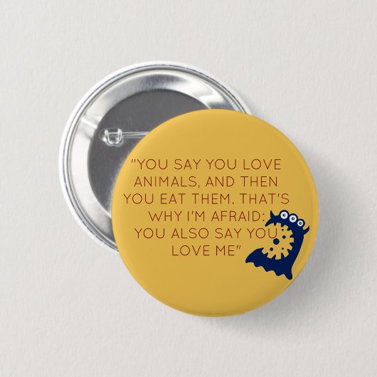 Funny Vegan Button (Voorkant /achterkant)