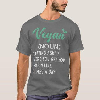Funny Vegan Definition Vegetarian Sports Workout G T-shirt