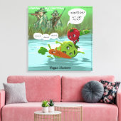 Funny Vegan Hunters Canvas Afdruk (Insitu (Woonkamer))