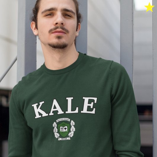 Funny Vegan Kale University Logo Trui