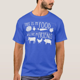 Funny Vegan of Vegetarian Friends to Animals Desi T-shirt