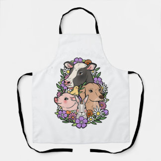 Funny Vegan Plant-kerstvrienden niet Schort