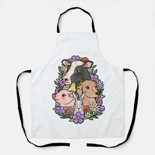 Funny Vegan Plant-kerstvrienden niet Schort (Voorkant)