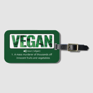 Funny Vegan Quotes Typography Bagagelabel