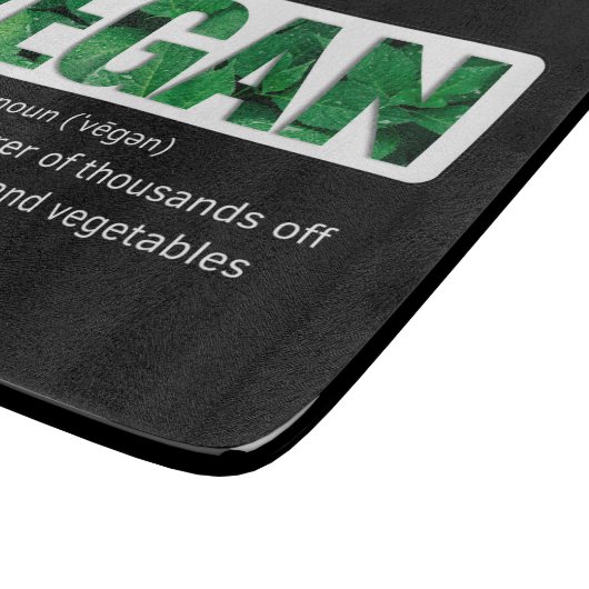 Funny Vegan Quotes Typography Snijplank (Hoek)