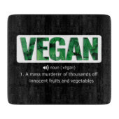 Funny Vegan Quotes Typography Snijplank (Voorkant)