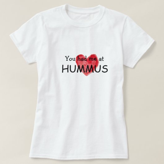 Funny Vegan Shirt HUMMUS LOL Gekke Cute (Design voorkant)