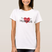 Funny Vegan Shirt HUMMUS LOL Gekke Cute (Voorkant)