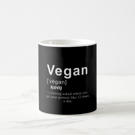 Funny Vegan Shirt - Vegan Definition Koffiemok (Center)