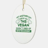 Funny Vegan T-shirt Keramisch Ornament (Links)