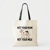Funny Vegan, Vegetarian Cow/Milk Quote Tote Bag (Voorkant)