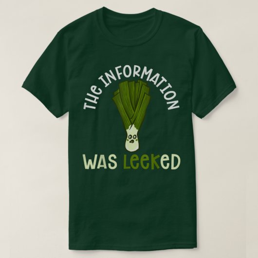 Funny Vegetable Pun Vegetarian Vegan Humor Leak Pu T-shirt (Design voorkant)
