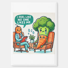 Funny Vegetable Therapy Cartoon Magneet
