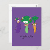 Funny Vegetables Cute Cartoon Kinder Briefkaart (Voorkant / Achterkant)