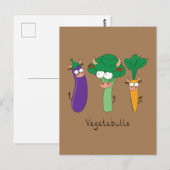 Funny Vegetables Cute Cartoon Kinder Briefkaart (Voorkant / Achterkant)