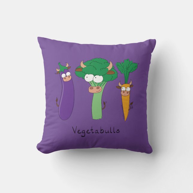 Funny Vegetables Cute Cartoon Kinder Kussen (Voorkant)