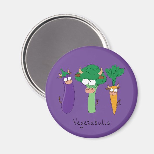 Funny Vegetables Cute Cartoon Kinder Magneet (Voorkant / Achterkant)