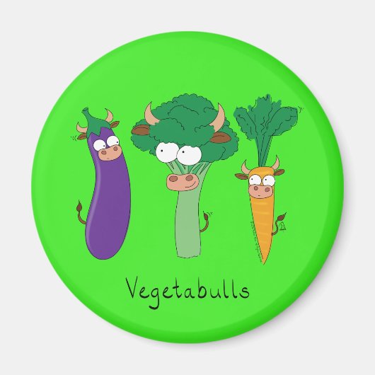 Funny Vegetables Cute Cartoon Kinder Magneet (Voorkant)