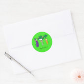 Funny Vegetables Cute Cartoon Kinder Ronde Sticker (Envelop)