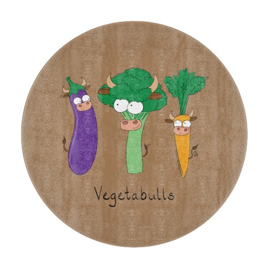 Funny Vegetables Cute Cartoon Kinder Snijplank (Voorkant)