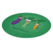 Funny Vegetables Cute Cartoon Kinder Snijplank (Hoek)