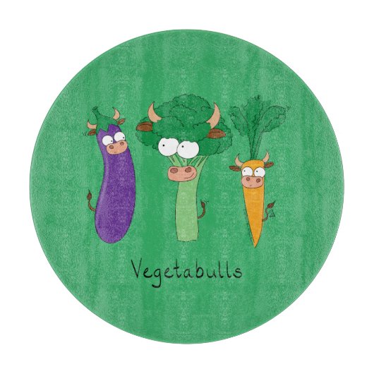Funny Vegetables Cute Cartoon Kinder Snijplank (Voorkant)
