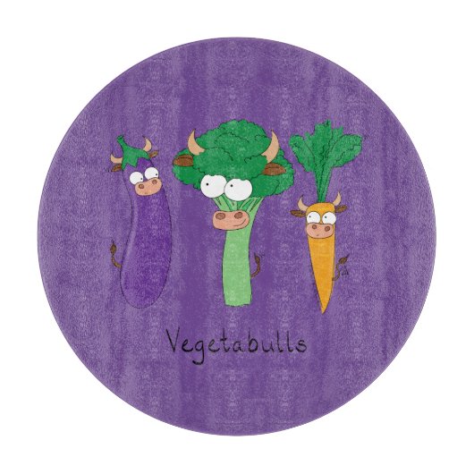 Funny Vegetables Cute Cartoon Kinder Snijplank (Voorkant)