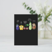 Funny Vegetables Humor Vegan Sarcastic Quote Briefkaart (Staand voorkant)