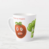 Funny Vegetables Love - Broccoli Tomato Eggplant Latte Mok (Linkerhoek)