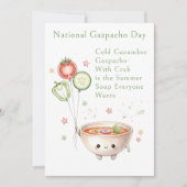 funny vegetables National Gazpacho Day Bedankkaart (Voorkant)