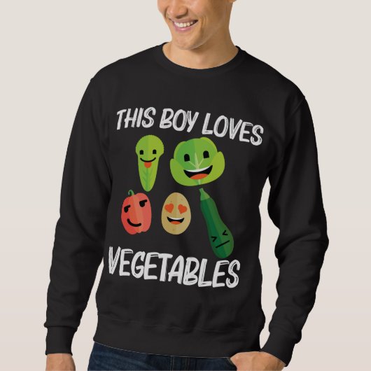Funny Vegetables voor Jongens Kinder Fruit Veggies Trui (Voorkant)