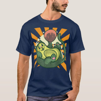 Funny Vegetarian Avocado Cat T-shirt