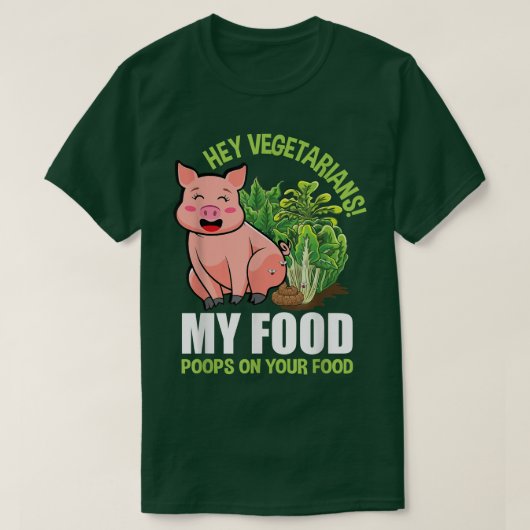 Funny Vegetarian Gezegde Veggie Plant T-shirt (Design voorkant)
