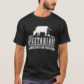 FUNNY VEGETARIAN JOKE PRINTED MANNEN OFFENSIVE ADU T-SHIRT (Voorkant)