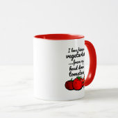 Funny Vegetarian Mok met Vegetarian Related Quote (Voorkant rechts)