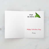 Funny Vegetarian of Vegan Valentijnsdag Card Kaart (Binnen)