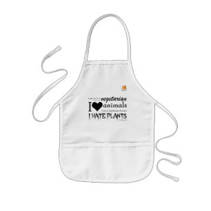 Funny Vegetarian Quote Apron Kinder Schort