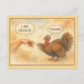 Funny Vegetarian Thanksgiving Briefkaart (Voorkant)