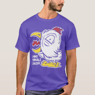 Funny Vegetarian vegan chicken-illustratie T-shirt