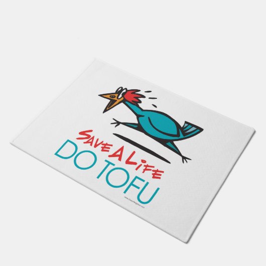 Funny Vegetarian, Vegan DO TOFU Deurmat (Schuin)