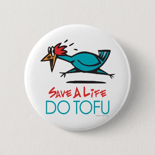 Funny Vegetarian, Vegan DO TOFU Ronde Button 5,7 Cm (Voorkant)