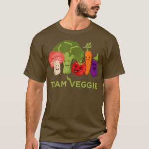 Funny Veggie Art voor mannen Kinder Vegan Plant Ve T-shirt