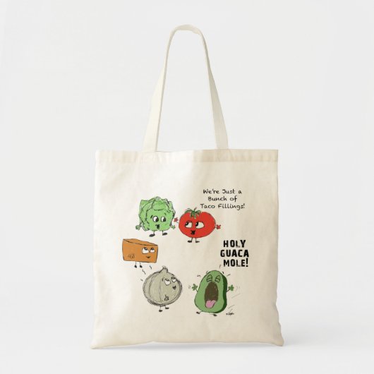 Funny Veggie Farmer's Tas dat herbruikbaar is voor (Voorkant)